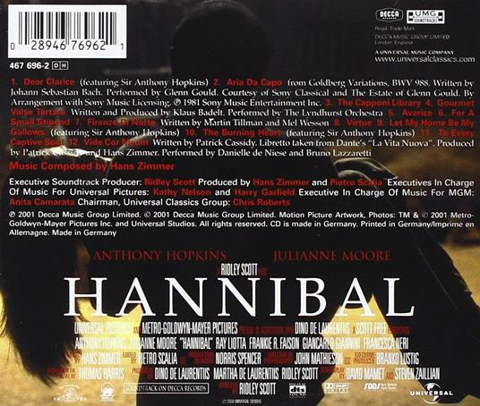 Hannibal (Colonna sonora) - CD Audio di Klaus Badelt - 2