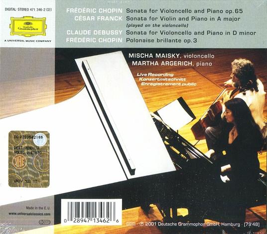 Live in Japan - CD Audio di Frederic Chopin,Claude Debussy,César Franck,Martha Argerich,Mischa Maisky - 2