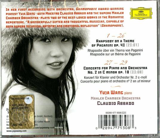 Concerto per pianoforte n.2 - Variazioni su un tema di Paganini - CD Audio di Sergei Rachmaninov,Claudio Abbado,Mahler Chamber Orchestra,Yuja Wang - 3