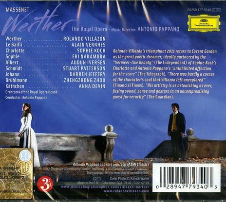 Werther - CD Audio di Jules Massenet,Rolando Villazon,Sophie Koch,Antonio Pappano,Covent Garden Orchestra - 2