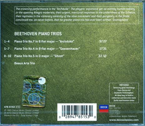 Trii con pianoforte - CD Audio di Ludwig van Beethoven,Beaux Arts Trio - 2