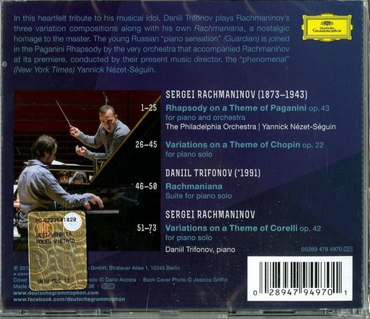 Variazioni - CD Audio di Sergei Rachmaninov,Philadelphia Orchestra,Daniil Trifonov - 2