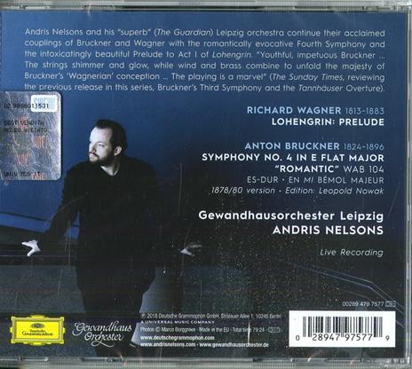Sinfonia n.4 - CD Audio di Anton Bruckner,Gewandhaus Orchester Lipsia,Andris Nelsons - 2