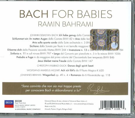 Bach for Babies - CD Audio di Johann Sebastian Bach,Ramin Bahrami - 2