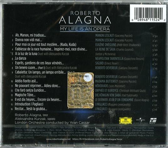 My Life is an Opera - CD Audio di Roberto Alagna,London Orchestra - 2