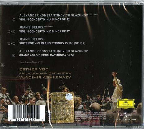 Concerti per Violino - CD Audio di Jean Sibelius,Alexander Glazunov,Vladimir Ashkenazy,Philharmonia Orchestra,Esther Yoo - 2