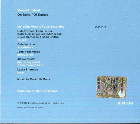 On Behalf of Nature - CD Audio di Meredith Monk - 2