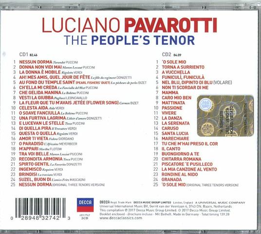 The People's Tenor - CD Audio di Luciano Pavarotti - 2
