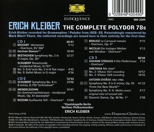 Complete Polydor 78S - CD Audio di Erich Kleiber - 2