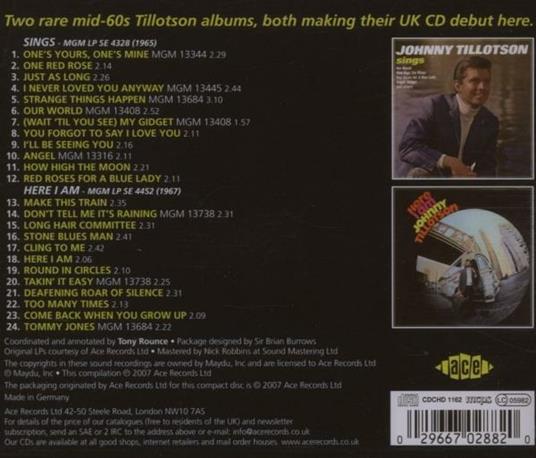 Sings - Here I Am - CD Audio di Johnny Tillotson - 2