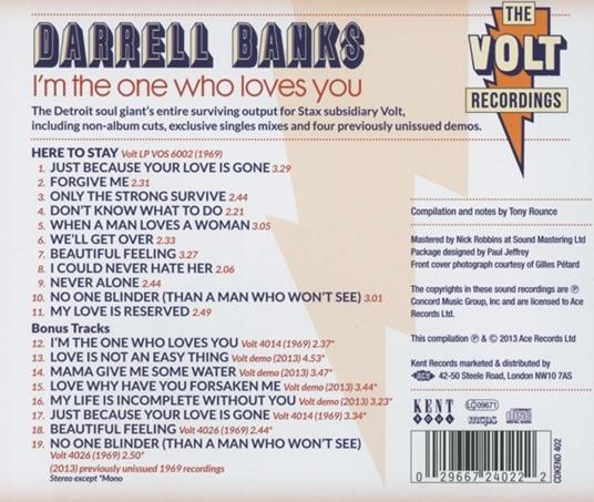 I'm the One Who Loves You - CD Audio di Darrell Banks - 2