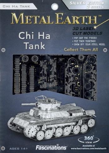 Chi-ha Imperial Japanese Tank Carro Armato Metal Earth 3D Model Kit MMS202