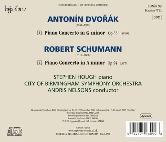 Concerti per Pianoforte - CD Audio di Antonin Dvorak,Robert Schumann - 2