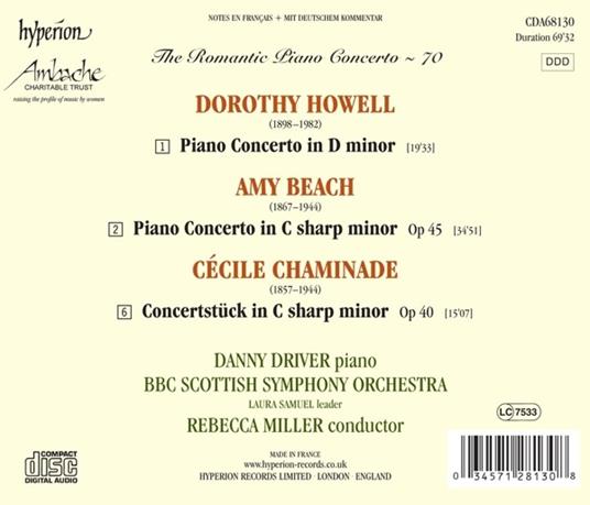 The Romantic Piano Concerto vol.70 - CD Audio di BBC Scottish Symphony Orchestra,Danny Driver,Rebecca Miller - 2