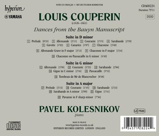 Dances from Bauyn Manuscript - CD Audio di François Couperin - 2