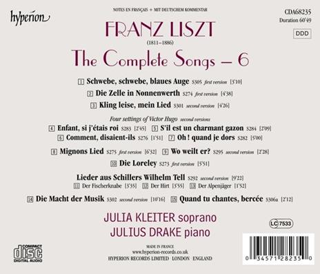 The Complete Songs - CD Audio di Franz Liszt,Julia Kleiter - 2