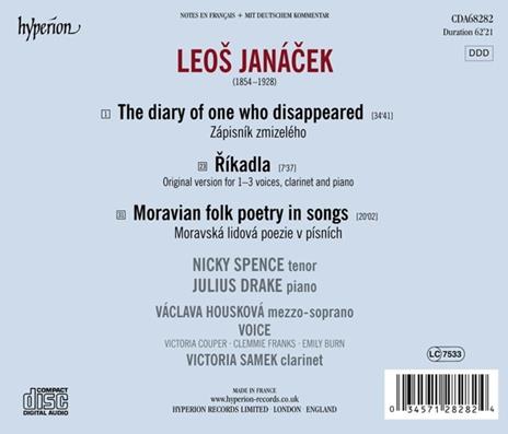 Musica da camera - CD Audio di Leos Janacek,Julius Drake,Nicky Spence - 2
