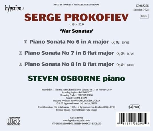 Sonate per pianoforte n.6, n.7, n.8 - CD Audio di Sergei Prokofiev,Steven Osborne - 2