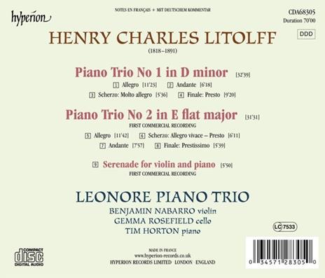 Trii con pianoforte - CD Audio di Henry Charles Litolff,Leonore Piano Trio - 2