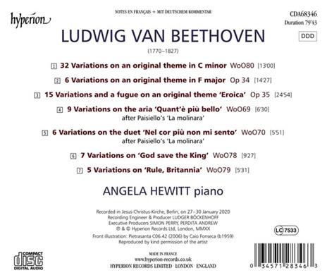 Beethoven Variations - CD Audio di Ludwig van Beethoven,Angela Hewitt - 2