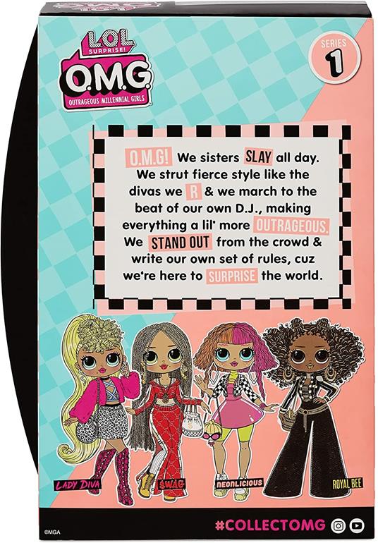 LOL Surprise OMG Core Serie 1 Bambola alla Moda NEONLICIOUS - con Vestiti,  Accessori, Scarpe e Altro - Riedizione Limitata da Collezione - per Bambini  dai 4 Anni in su - L.O.L. Surprise - Bambole - Giocattoli | IBS