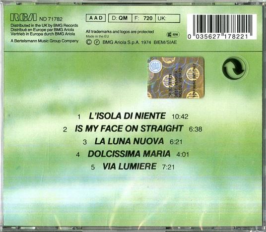 L'isola di niente - CD Audio di Premiata Forneria Marconi - 2