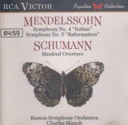 Mendelssohn-Schumann - CD Audio di Charles Munch
