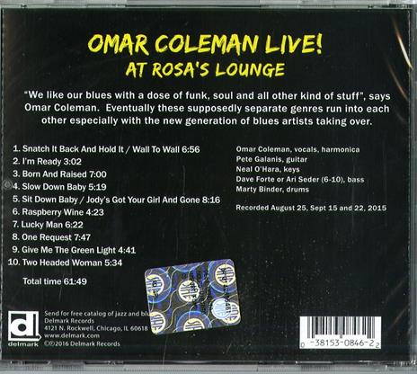 Live! - CD Audio di Omar Coleman - 2