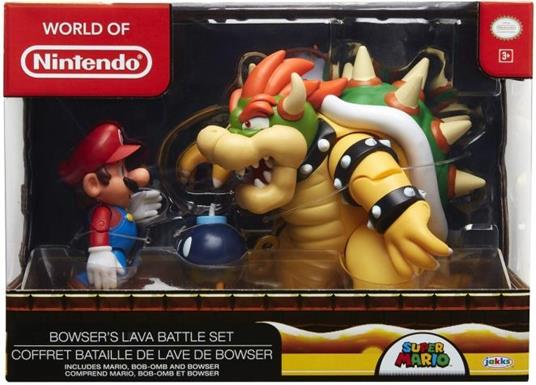 Nintendo Action Figures Assortment Mario Vs. Bowser X1 10Cm - Jakks Pacific  - Macchinine - Giocattoli | IBS