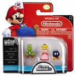 Mario Figures Micro 3 Personaggi Serie 1 (Bob-Om,Peach,Yoshi)