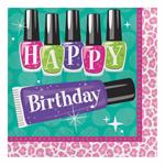 Creative Converting: Ln 12/16Ct 2P Hbd Sprkl Spa Pt . Tovagliolo 33 X 33 Cm Happy Birthday Trucchi - Sparkle Spa