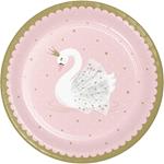 Creative Converting: Plt9 Ss 12/8Ct Stylish Swan Party