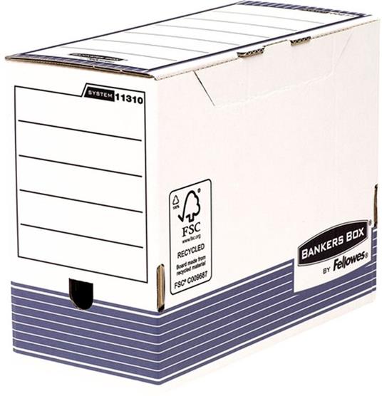 Fellowes 1131002 scatola per la conservazione di documenti Carta Blu, Bianco