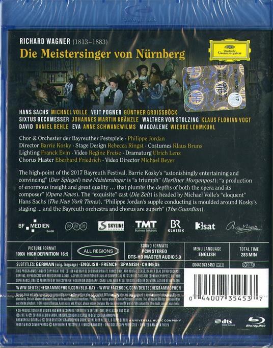 I maestri cantori di Norimberga (Blu-ray) - Blu-ray di Richard Wagner,Bayreuth Festival Orchestra,Klaus Florian Vogt,Michael Volle - 2