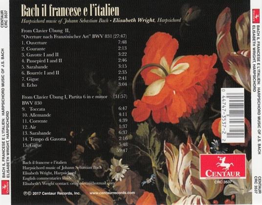 Bach. Il Francese e l'Italien - CD Audio di Johann Sebastian Bach,Elisabeth Wright - 2