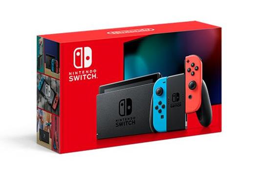 Nintendo Switch V2 2019 console da gioco portatile 15,8 cm (6.2") 32 GB Wi-Fi Nero, Blu, Rosso