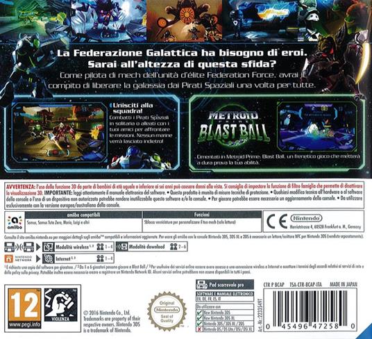Metroid Prime: Federation Force - 3DS - gioco per Nintendo 3DS - Nintendo -  Sparatutto - Videogioco | IBS