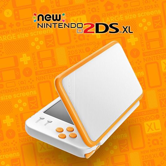 New Nintendo 2Ds Xl Bianco Arancione Boxato - 14