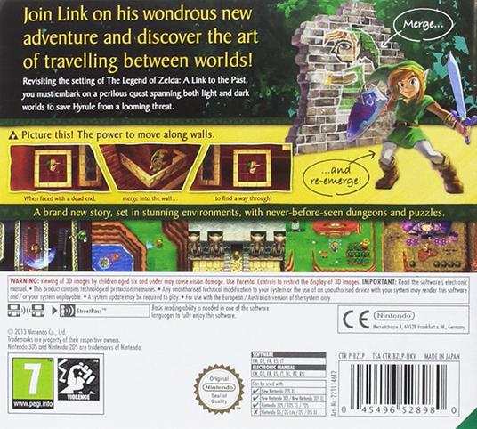Nintendo The Legend of Zelda: A Link Between Worlds Selects Tedesca,  Inglese, ESP, ITA Nintendo 3DS - gioco per - - - Videogioco | IBS