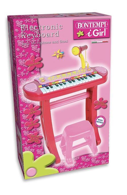 I Girl. Tastiera Elettronica a 31 Tasti con Microfono e Sgabello. Bontempi (13 3671) - 2