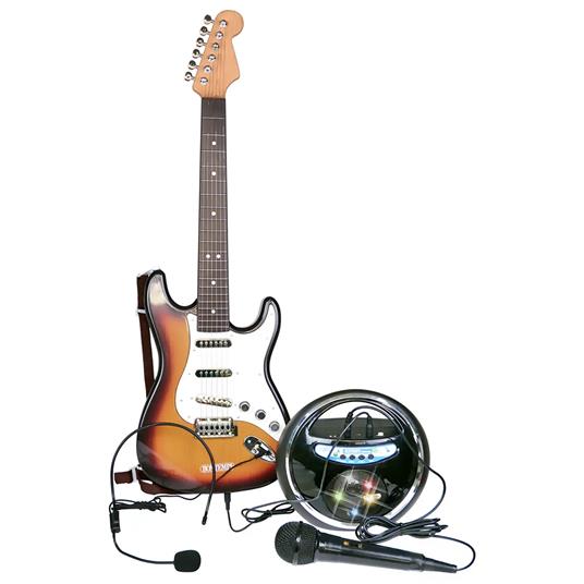 Bontempi Chitarra Rock Elettronica con Amplificatore Wireless e 2 Microfon