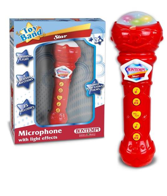 Bontempi Microfono Giocattolo Karaoke con Effetti Luminosi Microfono  Bambini - Bontempi - Bontempi Toy Band - Karaoke - Giocattoli | IBS