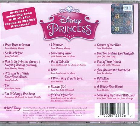 Disney Princess. The Music of Hopes, Dreams and Happy Endings (Colonna sonora) - CD Audio - 2