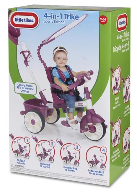 Little Tikes 4 in 1 Sports Edition Trike triciclo Trazione anteriore Verticale Bambini - 11
