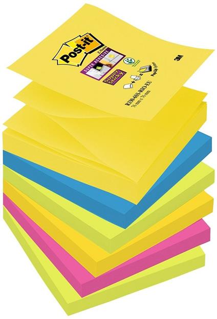 3M Post-it. Foglietti Per Dispenser Super Sticky Z-notes Colori Rio De Janeiro