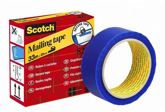 Rotolo Di Nastro Adesivo Secure Tape Blu. 6pz