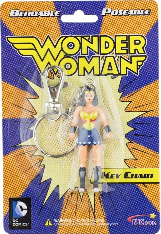 Dc Comics Keychain Portachiavi Wonder Woman Bendable Mini Figure - 3
