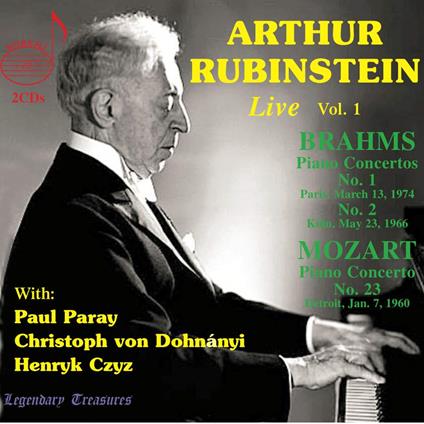 Arthur Rubinstein Live, Vol.1: Brahms, Mozart, Chopin (2 Cd) - CD Audio