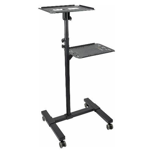 StarTech.com Supporto per proiettore e laptop mobile - Carrello portatile per proiettore resistente (2 ripiani, reggono 10kg ciascuno) - Supporto videoproiettore regolabile in altezza con ruote bloccabili - 2