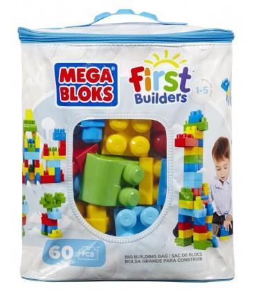 Mega Sacca Ecologica Blocchi da Costruzione con 60 Pezzi, colore Azzurro,  Giocattolo per Bambini 1+ Anni. Mattel (DCH55) - Mega Bloks - Everything  Baby - Set mattoncini - Giocattoli